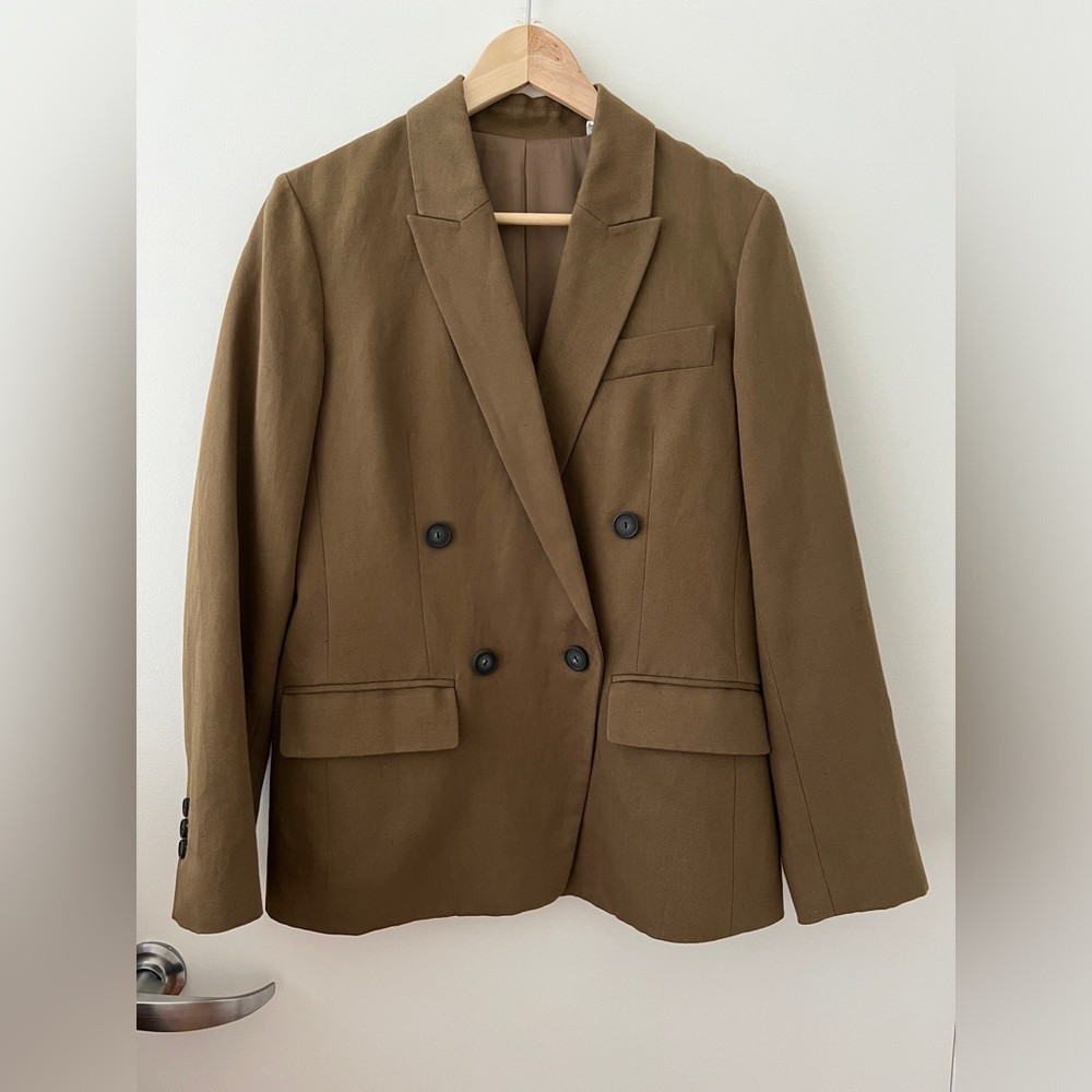 Vince textured double breasted blazer